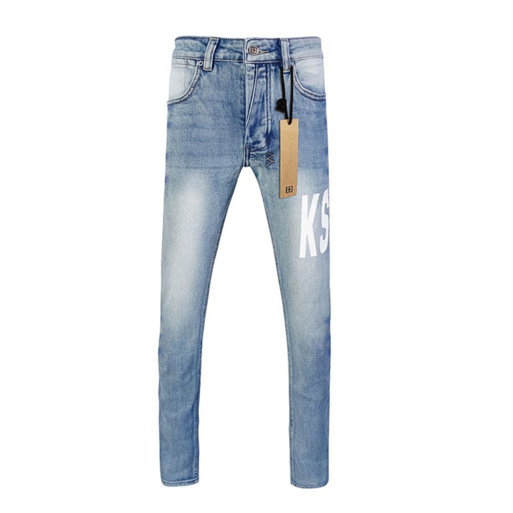 Ksubi Brand Logo Blue Slim Jeans